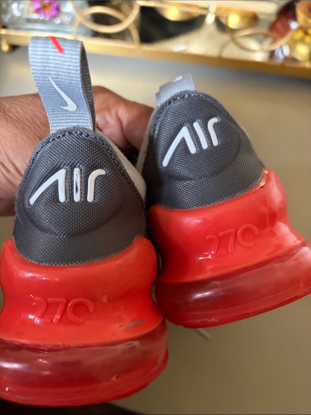 Nike Kids Grey and Red Air Max Sport Sneakers - Picture 5 of 9